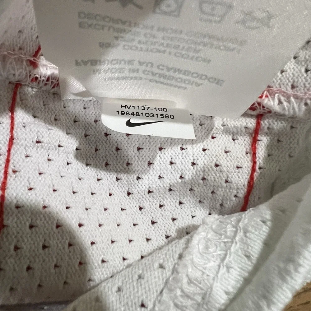 NEW NIKE Sportswear Club Hockey Oversized Men's White/Red  Jersey HV1137-100 XL